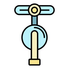 Water filtration icon. Outline water filtration vector icon color flat isolated