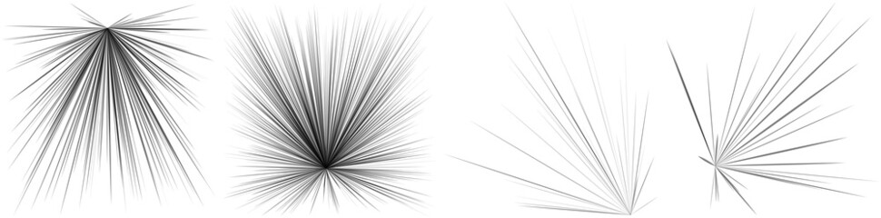 Obraz premium Radial, radiating dynamic rays, beams lines. Starburst, sunburst element. Gloss, shine effect. Gleam, glitter, glint, glare design