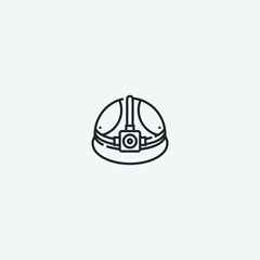 Helmet vector icon illustration sign