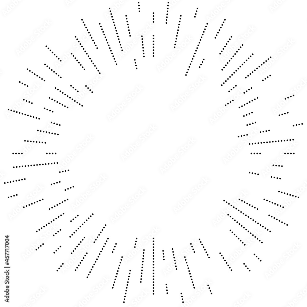 Aufkleber random circles, dots, speckles and freckles concentric, circular and radial element. pointillist, po