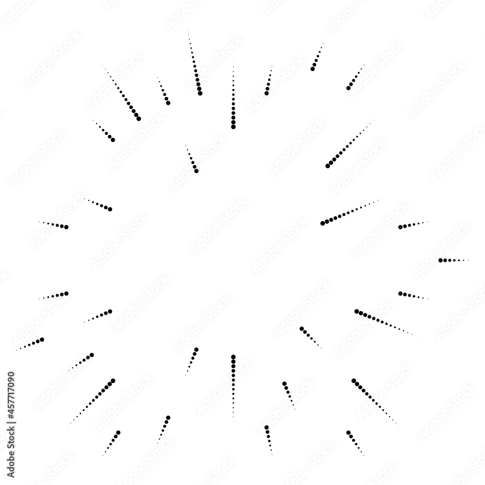 Aufkleber random circles, dots, speckles and freckles concentric, circular and radial element. pointillist, po