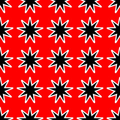 Star pattern on red background