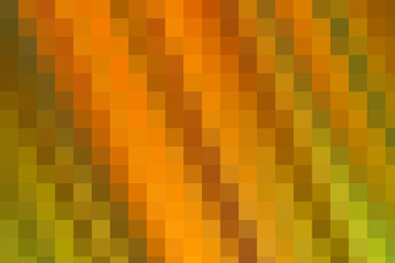Squared orange and green pixel grid