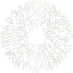 Radial, radiating lines. Radiation, explosion, twinkle, glare and glint effect. Abstract blast, aurora, aura effect design