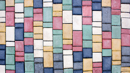 Colorful beautiful paving stones