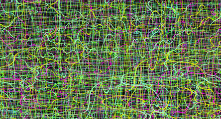 Colorful chaotic lines background. Hand drawn lines. Tangled chaotic pattern. Vector illustration.