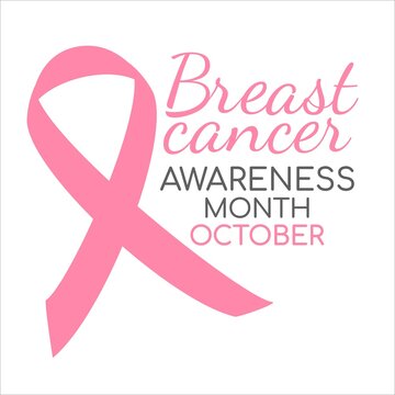 Breast cancer pink ribbon on white background. Design element. Medical treatment. Vector design isolated. Design ribbon. Banner about awareness month october. Vector health care concept.
