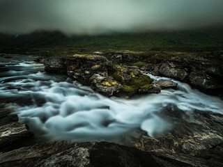 River Long exposure photography in Norwegian scenery