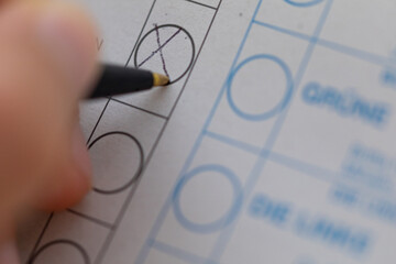 Stimmzettel Bundestagswahl