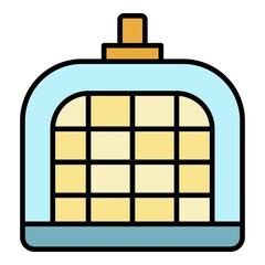 Obraz premium Pet travel box icon. Outline pet travel box vector icon color flat isolated