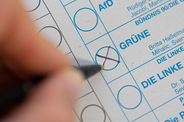 Stimmzettel Bundestagswahl