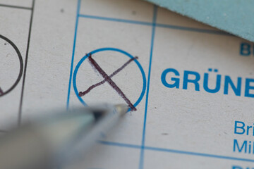 Stimmzettel Bundestagswahl