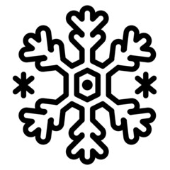 snowflake line icon