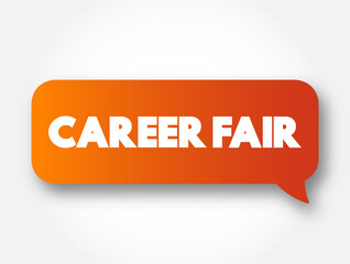 Career Fair text message bubble, concept background