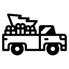 truck glyph icon