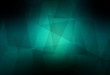 Obraz premium Dark Blue, Green vector low poly background.