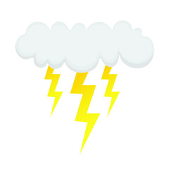Cloud with Thunder bolt lightning , weather