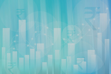 2d illustration futuristic business background pattern graph concept
