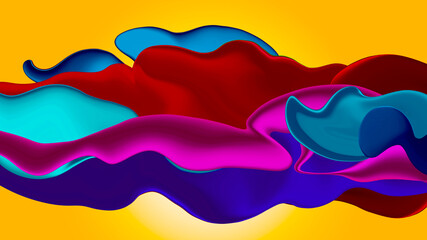Digital painting design illustration, Gradient colorful abstract  background