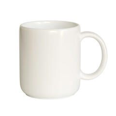 White cup isolated on white background 3d rendering