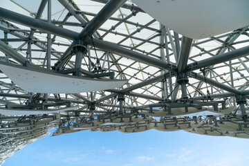 Open-air stage metal structures in the south of summer