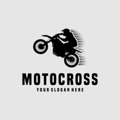 Extreme motocross sport logo design template