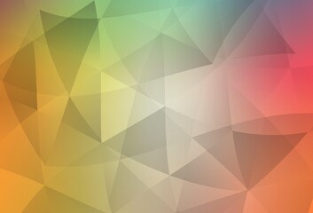 Light Green, Red vector polygonal pattern.