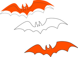 Illustration of an Halloween Bat