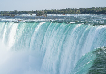 Fototapeta na wymiar Niagara Horseshoe Falls on a sunny day in Ontario Canada