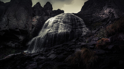 Fototapeta na wymiar mood mountains and waterfalls
