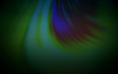 Dark Green vector blurred shine abstract background.