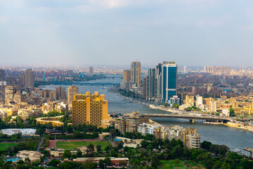 Fototapeta na wymiar View of Cairo and the Nile