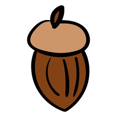 Oak Acorn Natural Illustration Vector