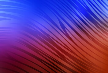 Light Blue, Red vector background with curved lines.