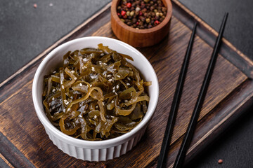 Tasty fresh sea cabbage ready to eat