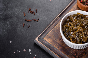 Tasty fresh sea cabbage ready to eat