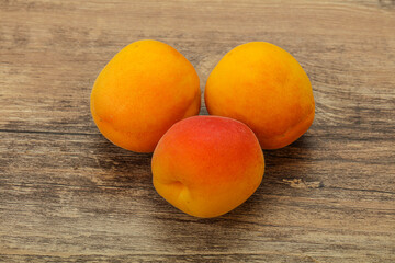 Fresh ripe sweet few apricots