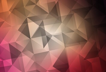 Light Red, Yellow vector abstract polygonal background.