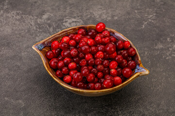 Sweet and tasty cranberry in the bowl