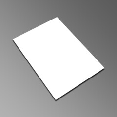 A4 Mockup Perspective View. A4 Mockup 3D Rendered Image