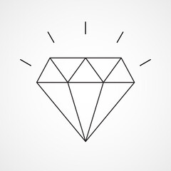 Diamond simple icon. Vector Illustration EPS10
