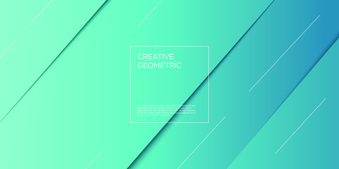 Minimal gradient geometric background. Dynamic shapes composition.
