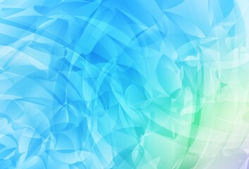 Obraz premium Light Blue, Green vector pattern with random forms.