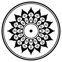 Vector Mandala for coloring book