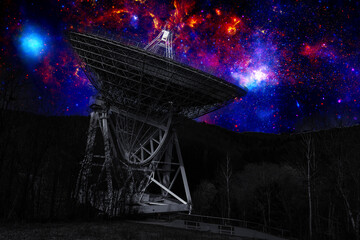 Concept of listening into the sky with radio telescope - Some elements furnished by NASA