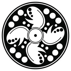 Mandala pattern black and white
