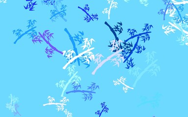 Light Pink, Blue vector abstract background with branches.