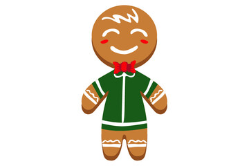 Christmas Smile gingerbread vector