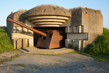 Bunker - Batterie de Longues-sur-Mer entre omaha et gold beach - Débarquement de Normandie - France