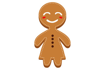Christmas Smile gingerbread vector
